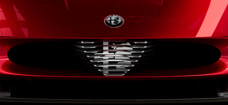 Logó tridimensional em alumínio com detalhes em fibra de carbono