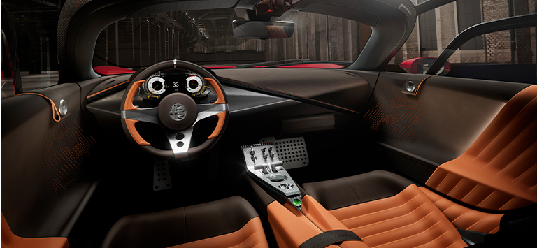 habitáculo envolvente e luminoso que transmite a sensação de pilotagem de um avião a jato