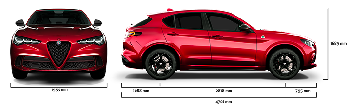 Alfa Romeo Stelvio Quadrifoglio - Dimensões